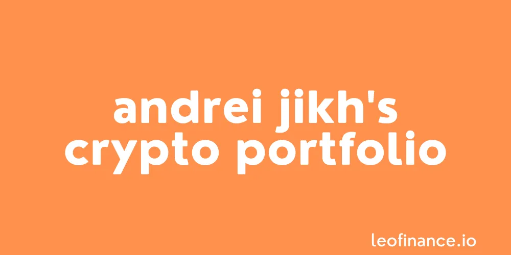 Andrei Jikh’s crypto portfolio in 2021.