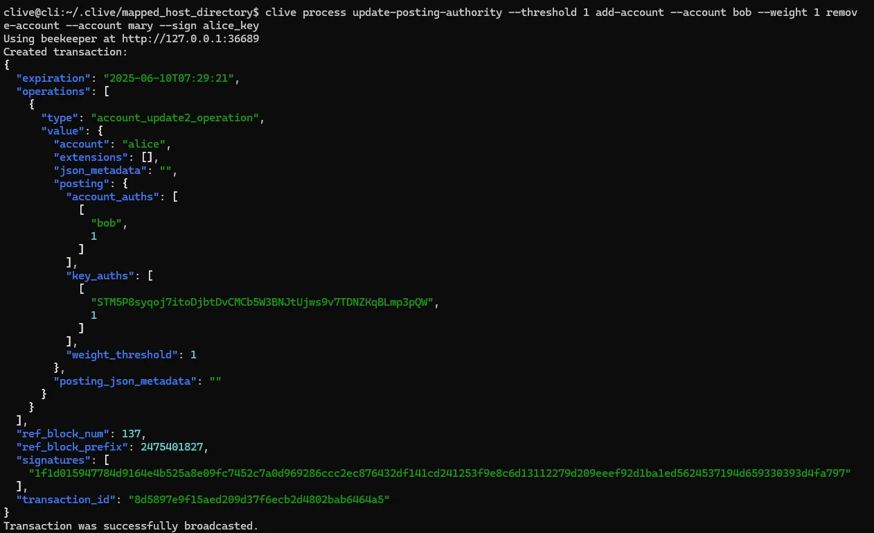 Update authority - execution