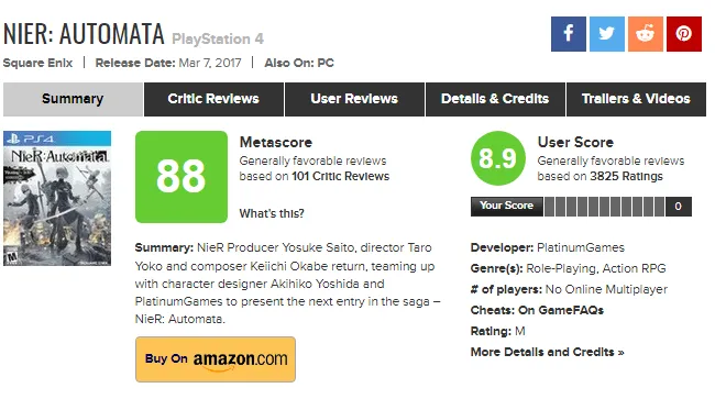 Nier Automata metacritic.png