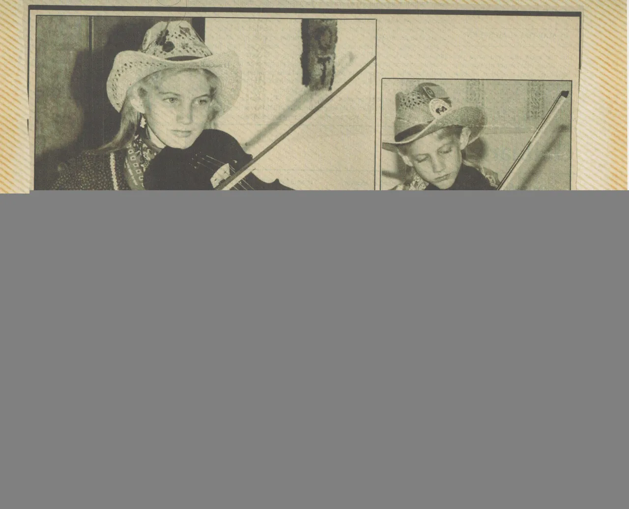 1991-06 - Jessica Hitchborn, 11 years old, Nathaniel, 9, Fiddling. May 93 - Selling Cassettes.jpg