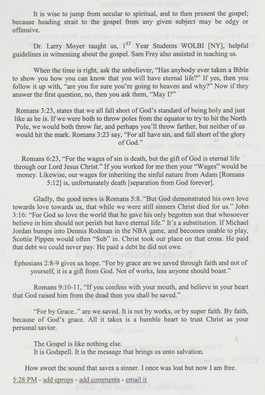 2004-10-04 - Monday - 05:28 PM - Larry Moyer - Xanga Post - The Gospel is Good News 2.png