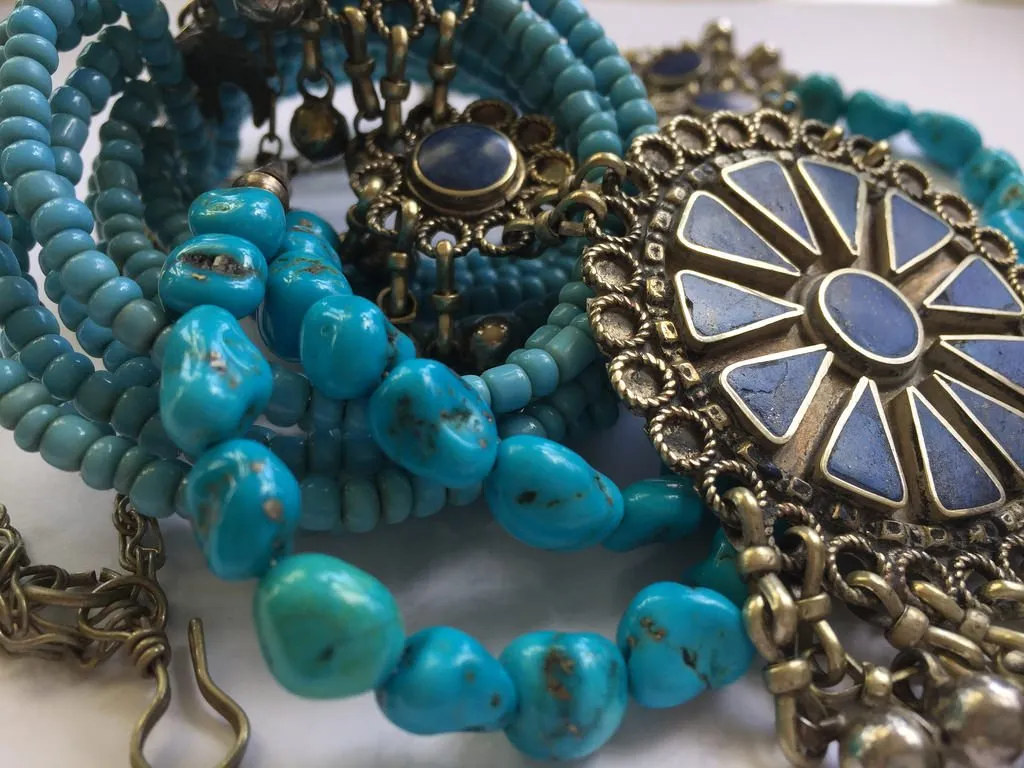 Turquoise and lapis jewelry