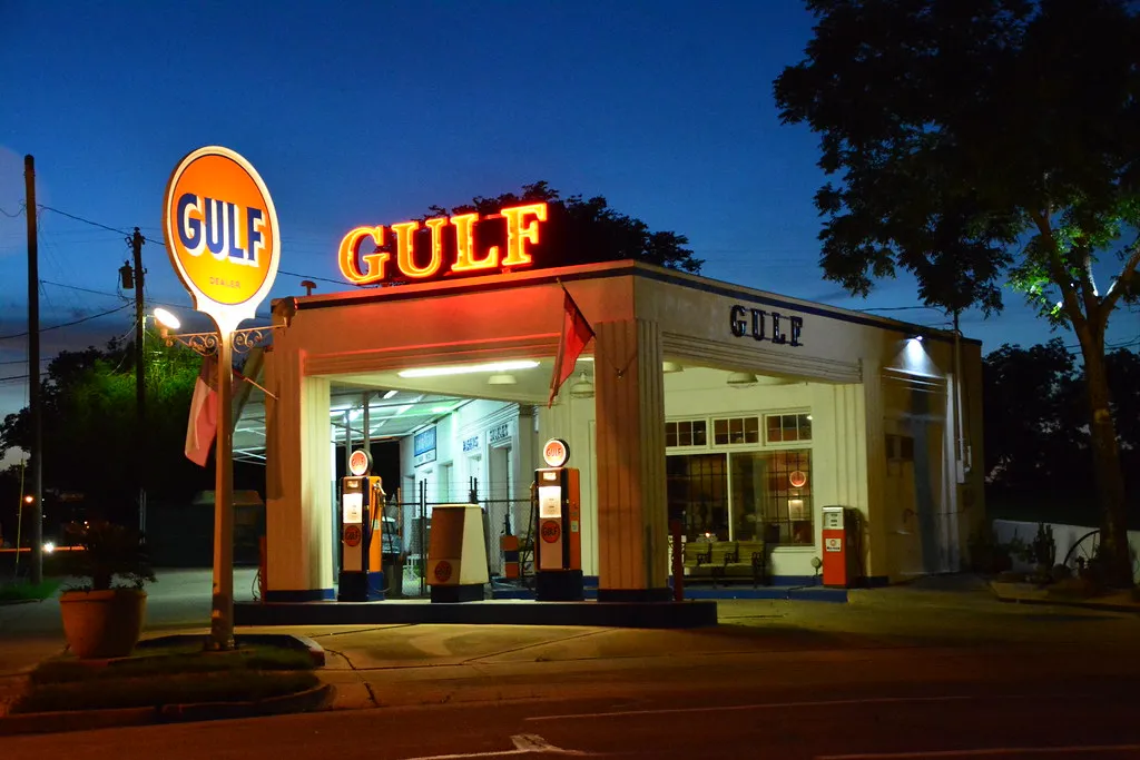 Vintage Gulf Service Station.