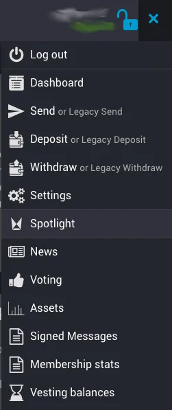 Spotlight Menu