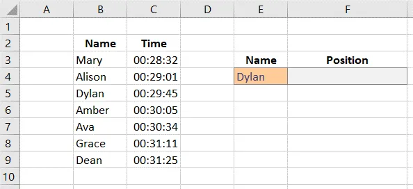 xmatch in excel