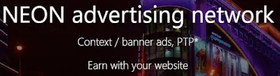 NEON advertising network - Context / banner ads, PTP* Earn with your website FREE!!! Registration