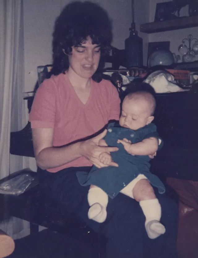 aunt karen williams and baby joey arnold oatmeal oregon 1985 joeyarnoldvn