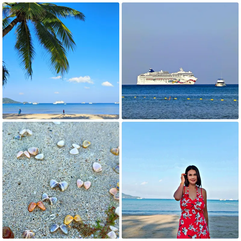 A Maritime Tapestry, Tourist Boats Navigating Paradise Beach