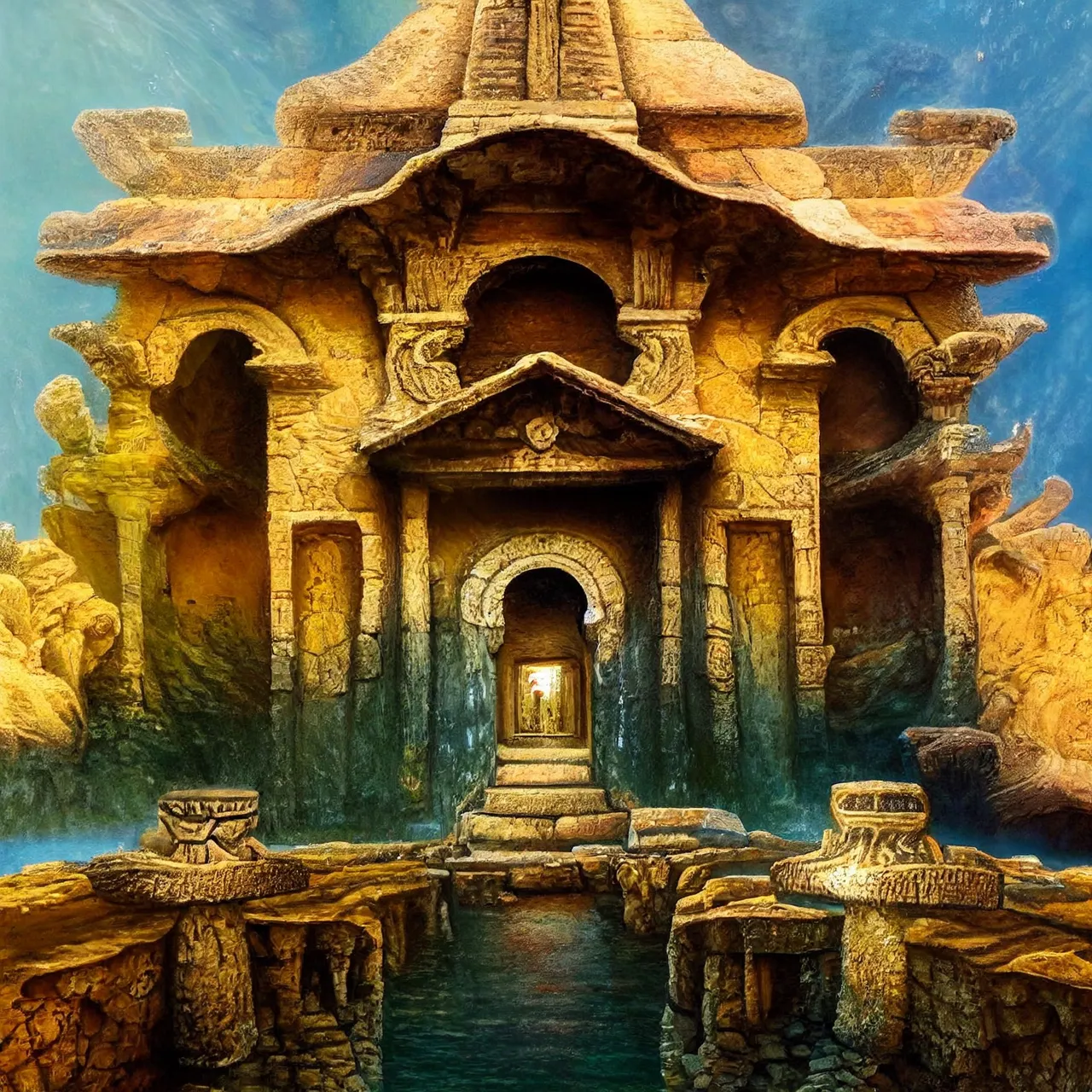 Ed_Privat_Ancient_temple_in_a_cliff_with_water_and_animals_drin_469c1485-5652-4299-91d9-5d016e3e35f8.png