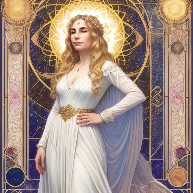 Vana Studio - Portrait of   as the Sun tarot card, ethereal and radiant, gold… 1.png