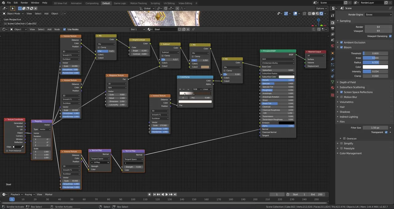 blacksmith iron blender eevee material nodes.JPG