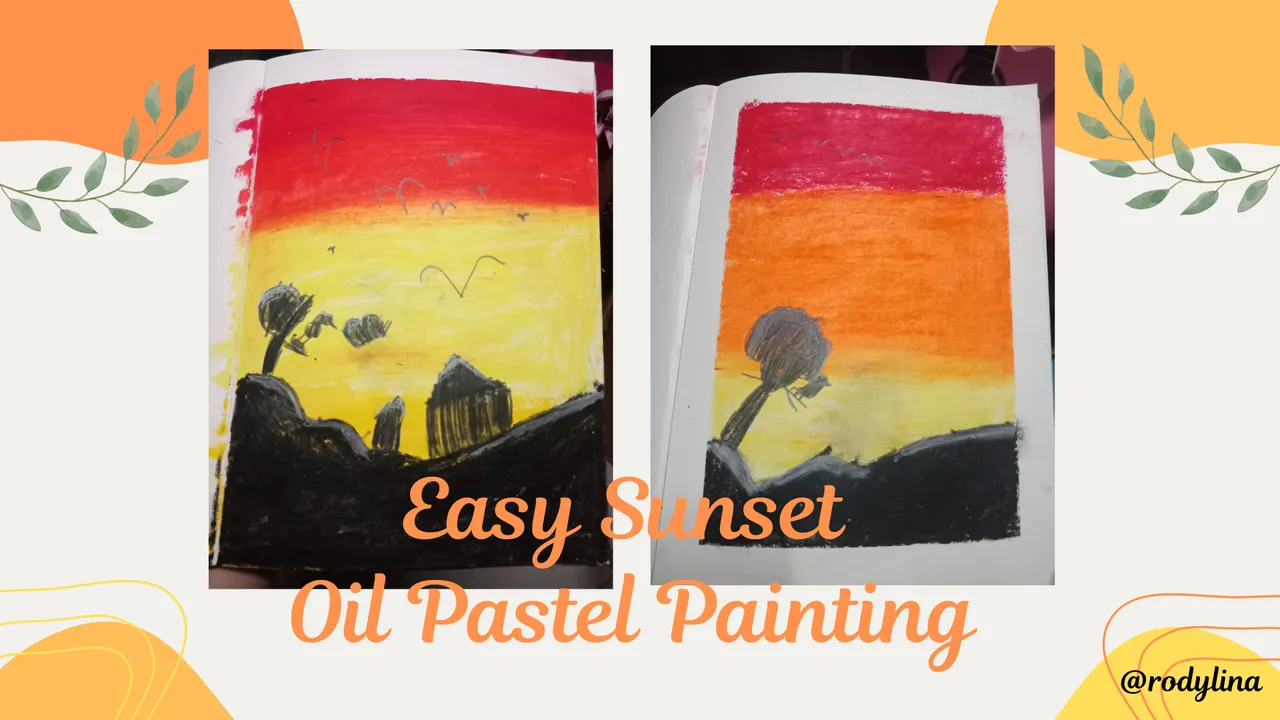 Easy Sunset Oil Pastel Painting.png