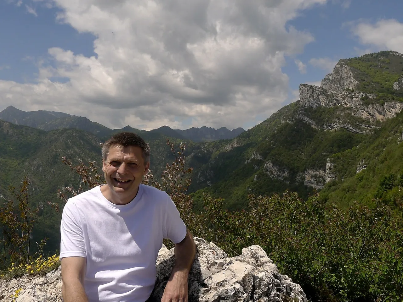 Cima di Mughera man resting