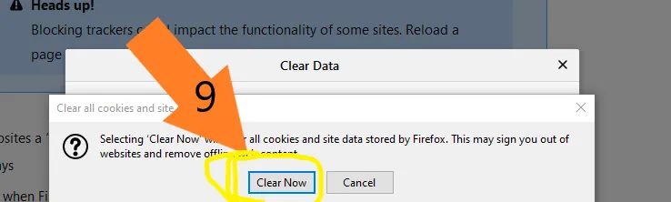 removing Firefox Browser Cookies-step9