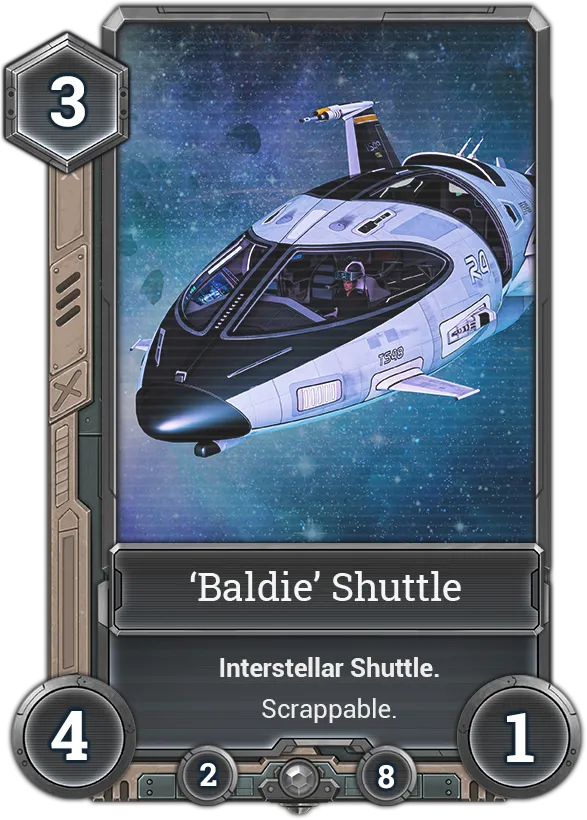 The 'Baldie' is a very small ship. There will be an achievement in EVAC for surviving with it!