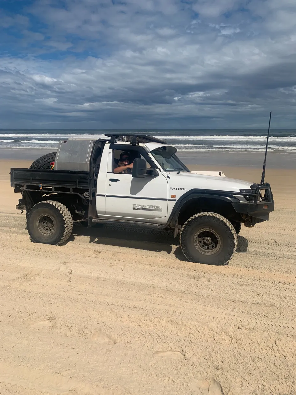 Driving up the beach (Noosa North Shore)