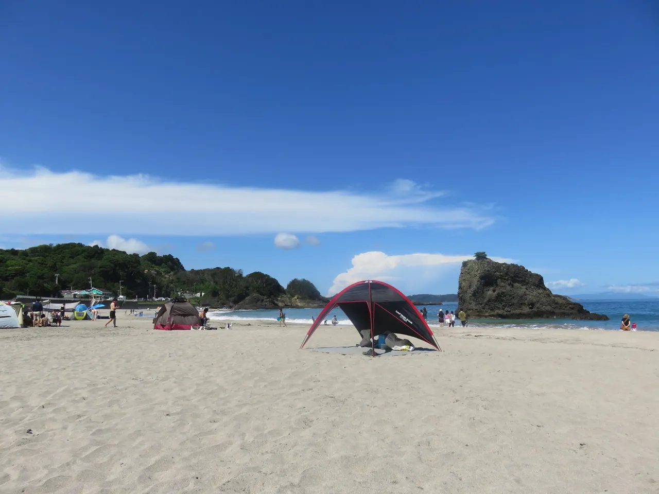 Arriving at the beach