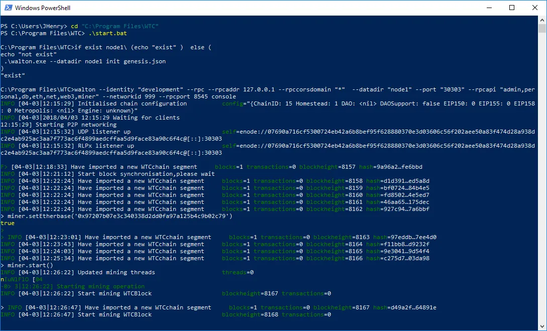 Mining Walton CLI CPU