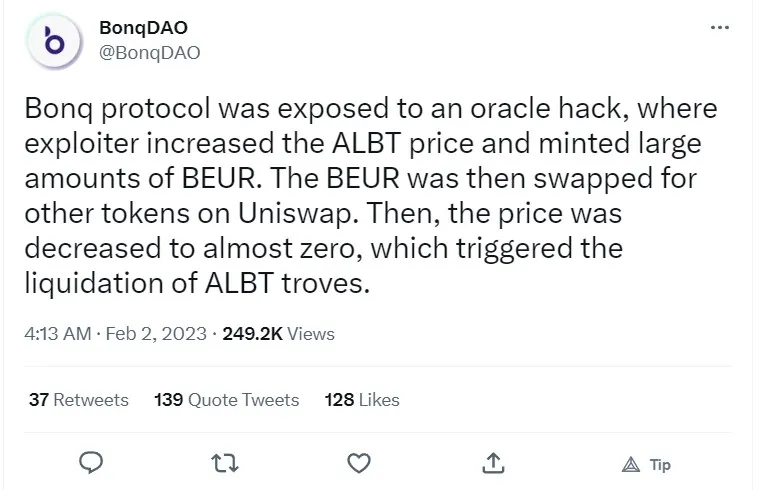 How did the exploiters exploit the oracle to steal funds from BonqDAO.jpg