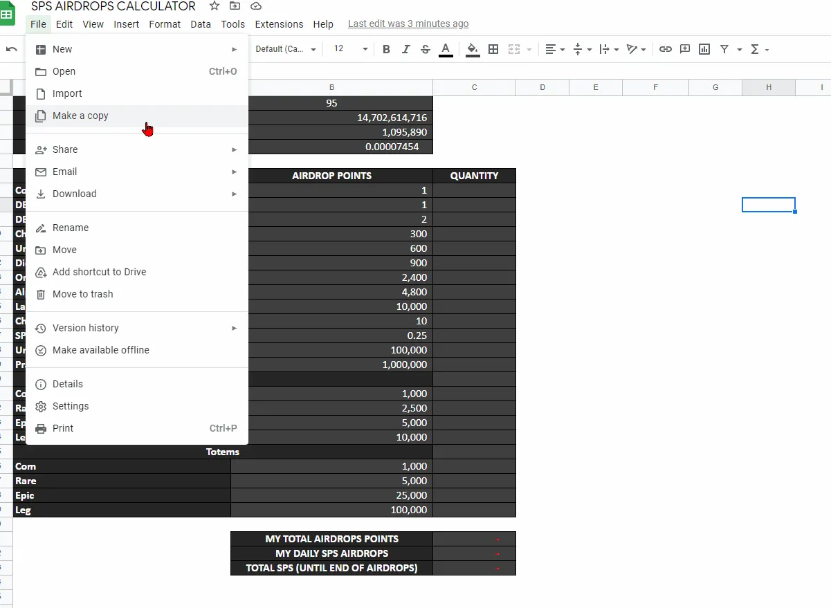 20220422 19_08_42SPS AIRDROPS CALCULATOR  Google Sheets – Brave.png