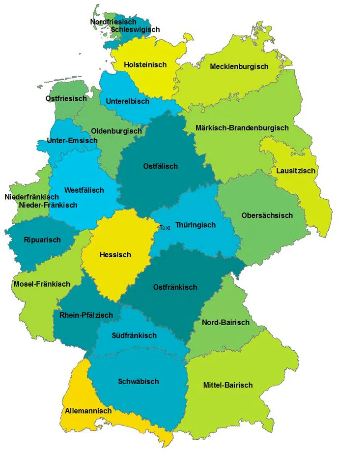 Grafik Dialekte in DE