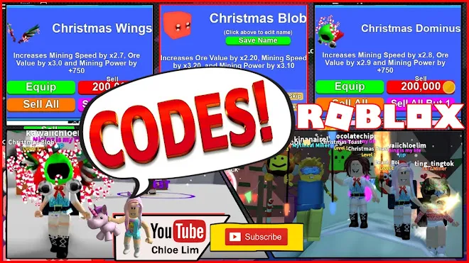 Roblox Mining Simulator Gameplay! New Christmas World, Quests, Pets and More! 5 NEW CODES!