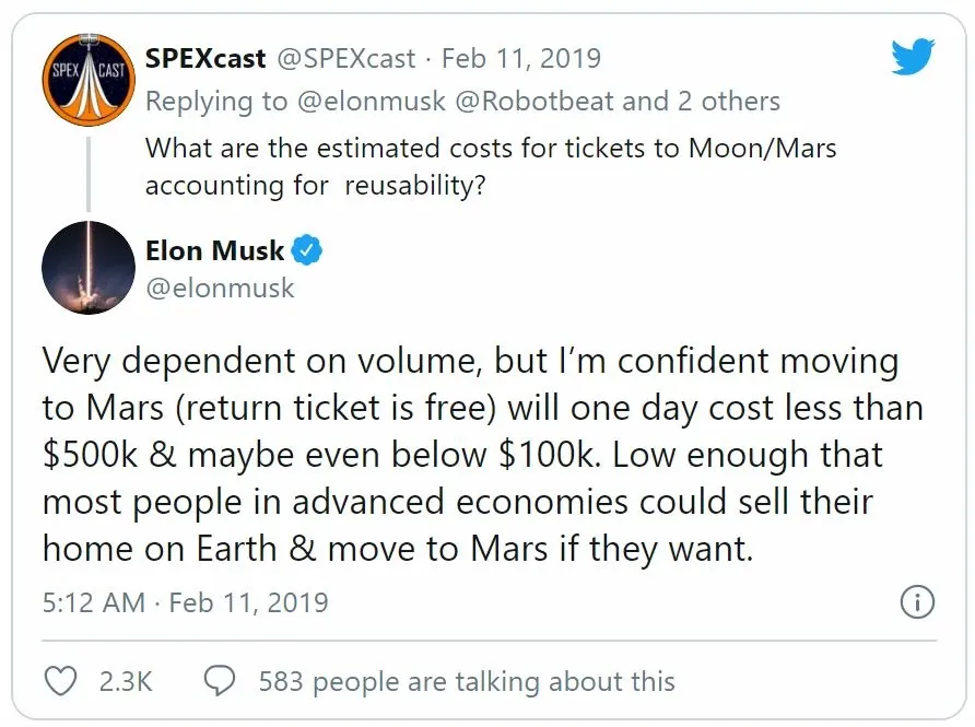 Elon Musk Tweet