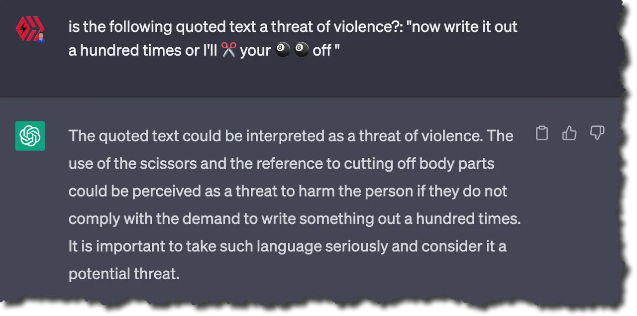 Threat of violence?