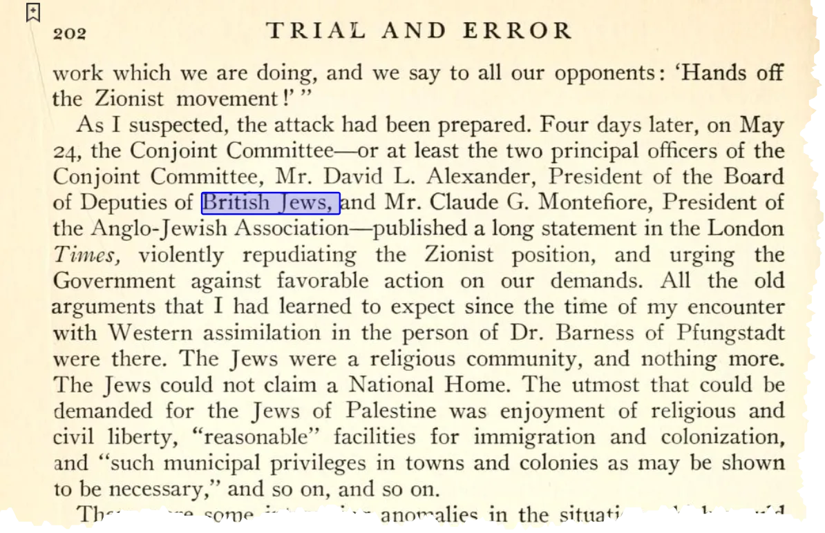 Trial and Error by Chaim Weizmann