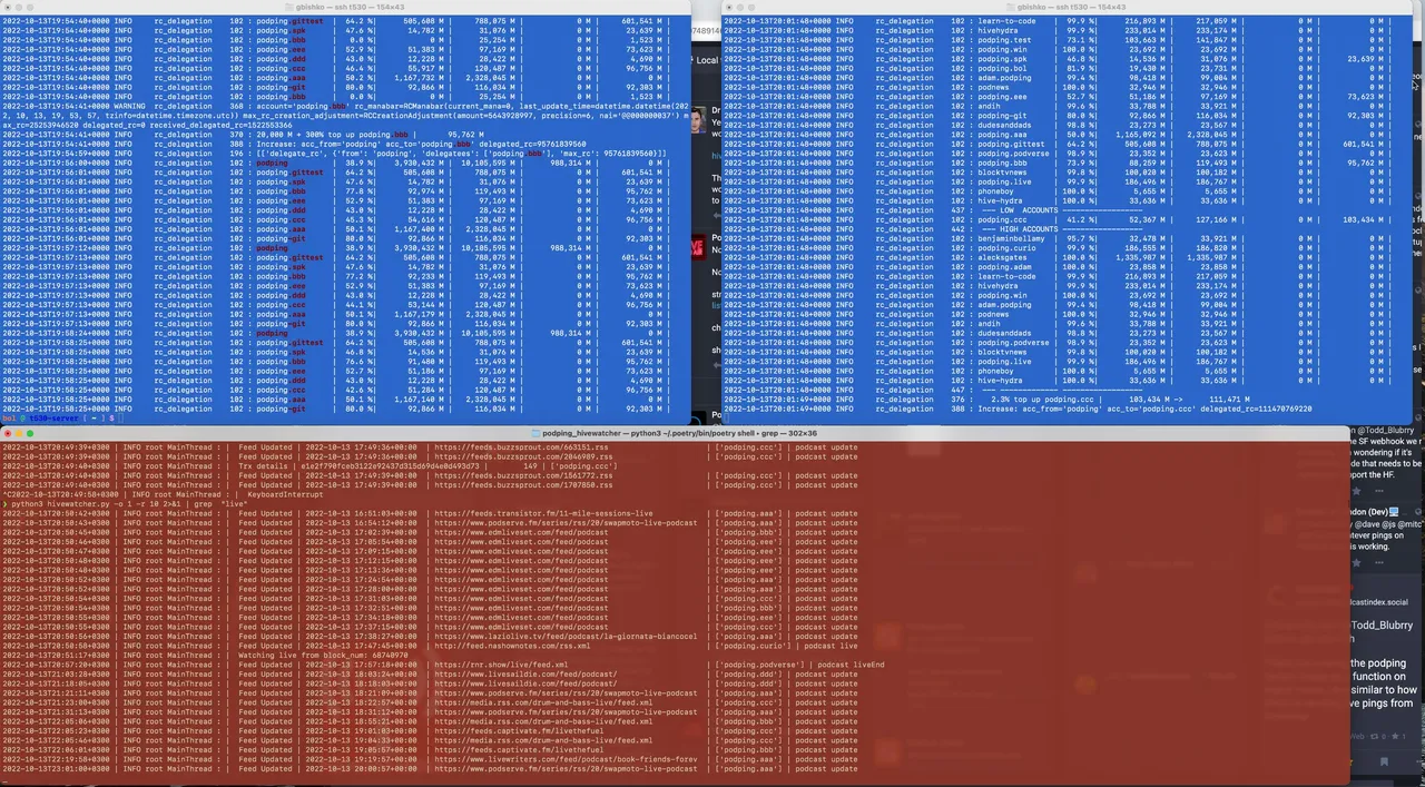 Podping command centre
