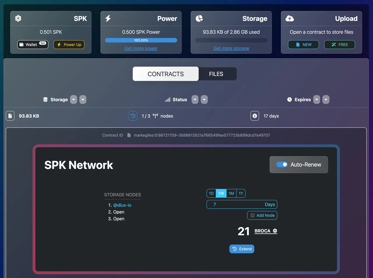 SPK Network Contract System