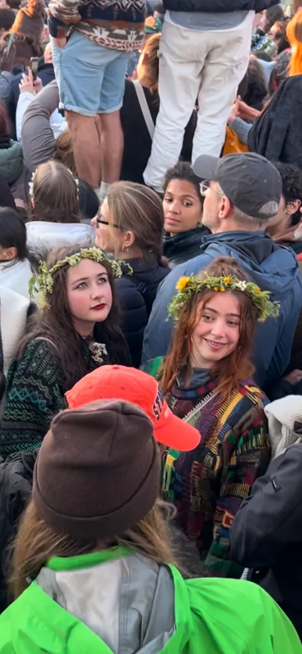 British Fairies greeting the American God Dreamer, Summer Solstice, Stonehenge, UK, 2024