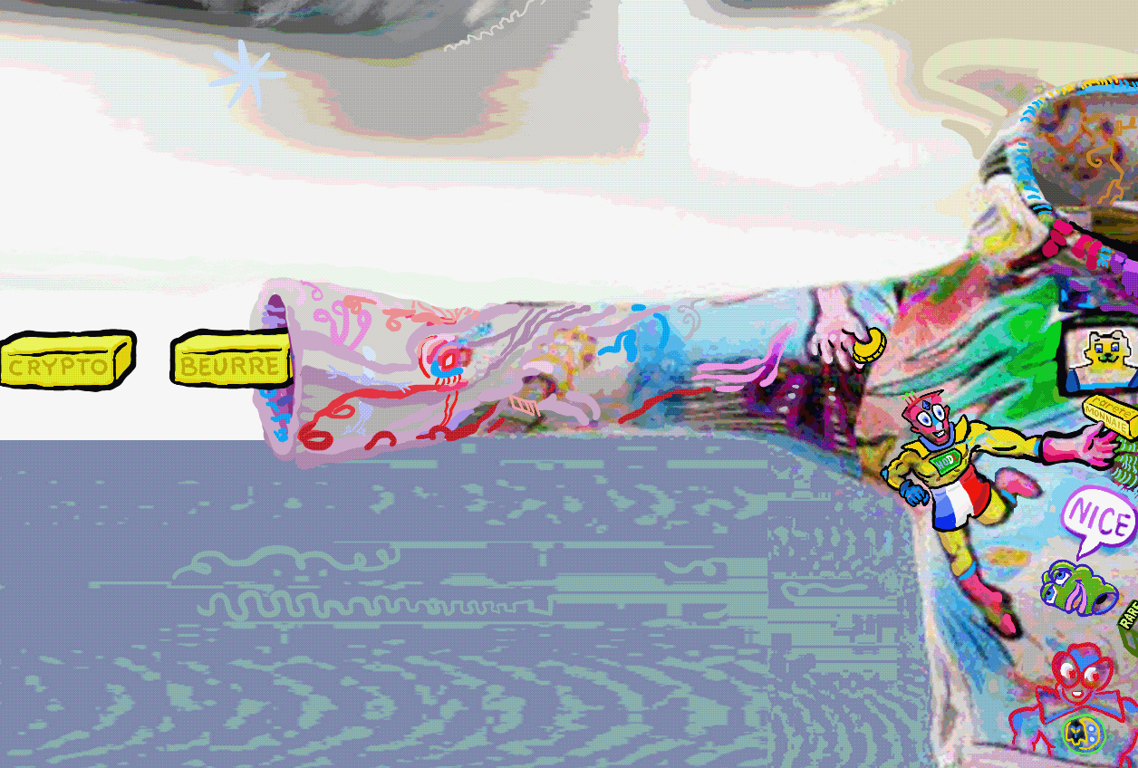 Detail of ArtVndngMchn Zine Cover reveals itself literally as the crème de la crème.