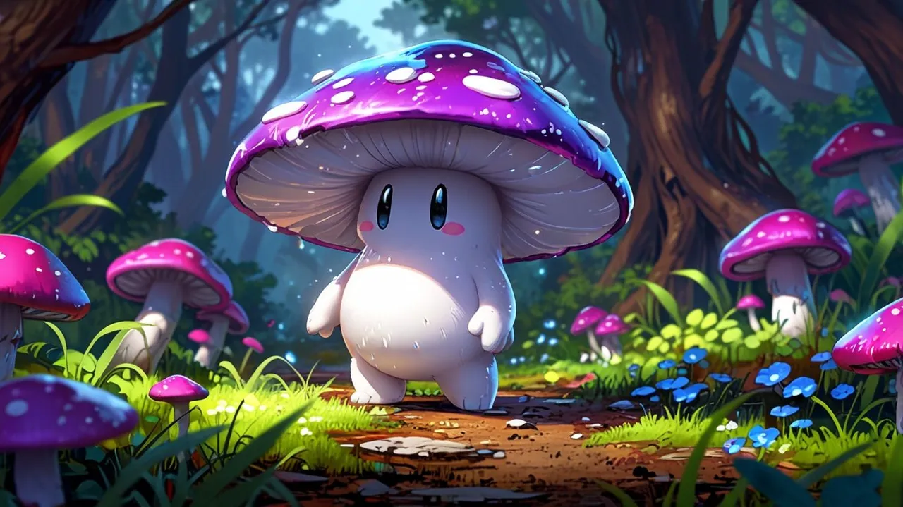 Default_A_white_bold_mushroom_character_with_purple_spots_leav_0.jpg