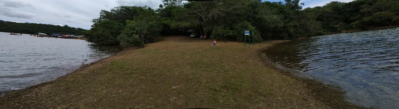 Panoramic view of the tip where we spent the early afternoon, bathing, sunbathing, and talking