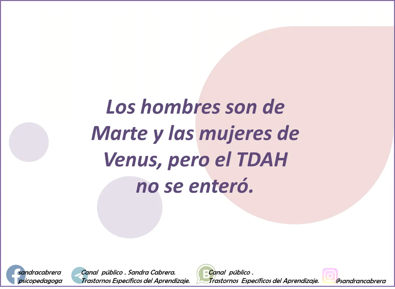 ¿Realmente piensas que el TDAH es cosa de hombres?/Do you really think that ADHD is a man's thing?