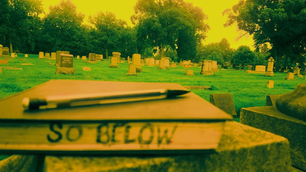 So Below Journal in Cemetary