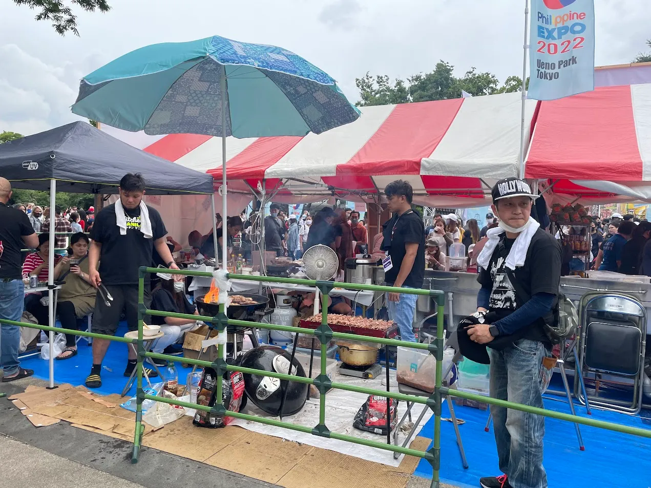 Lots of grilled pork barbecue for sale