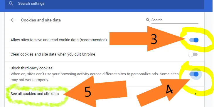 Allow sites to save
