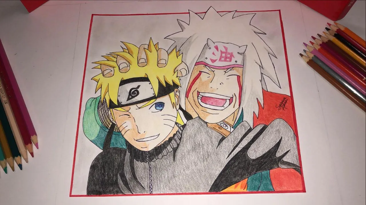 How to draw naruto and Jiraiya, Anime Drawing