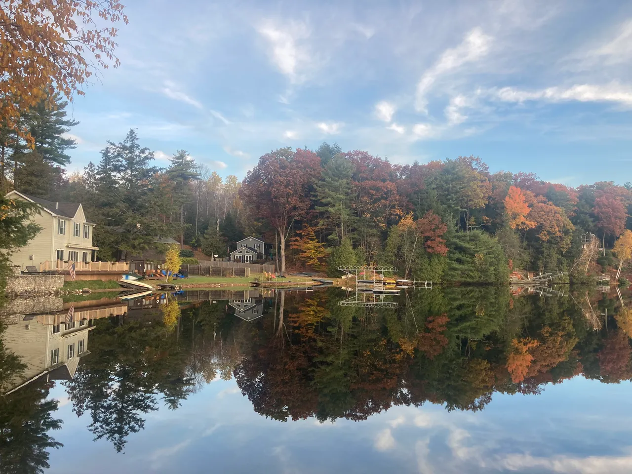Lake camps in Fall
