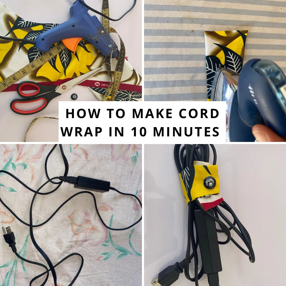 DIY How To Make Cord Wrap From Fabric Scraps