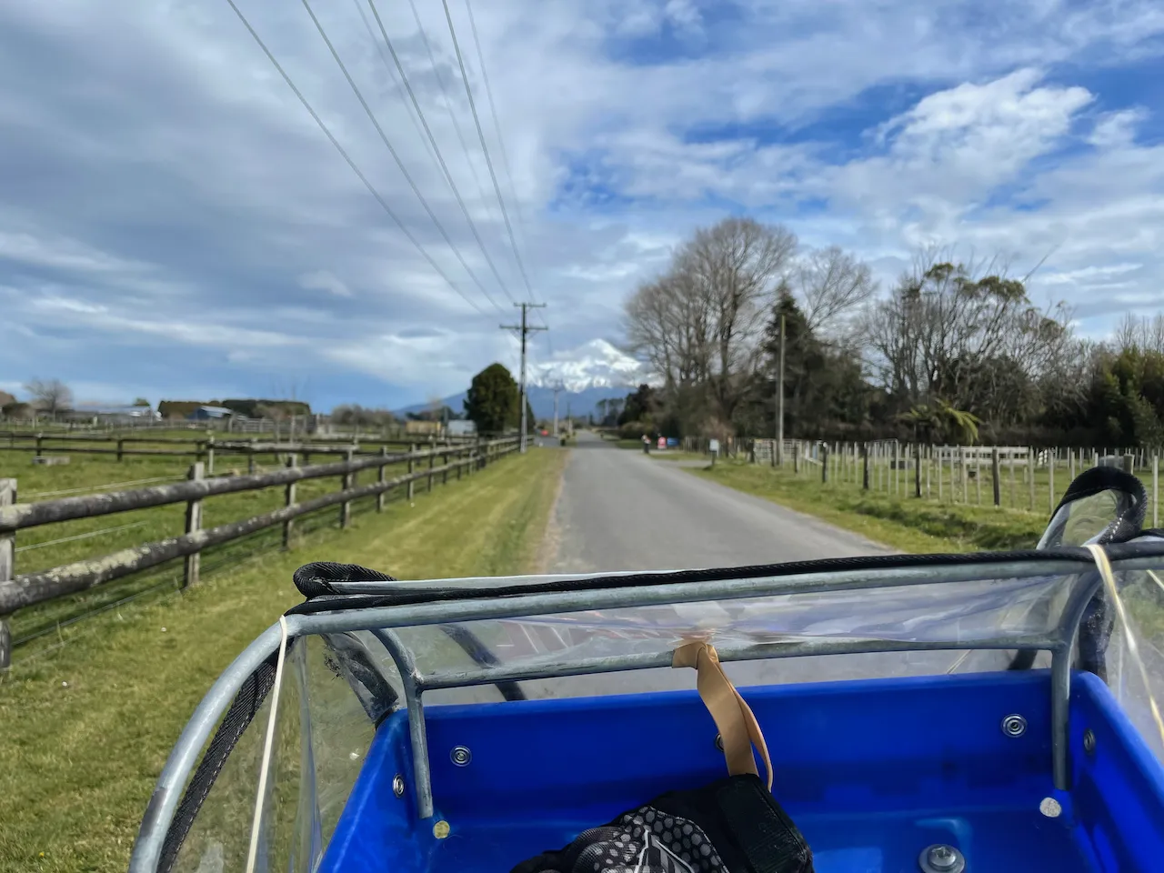 Photo taken by Loweded Wookie - Mount Egmont/Taranaki from the view of my postie bike - Stratford, NZ