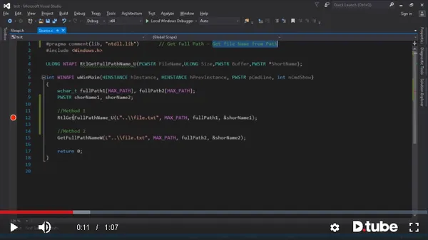 Get Full Path / Get File Name from Path with Native Api