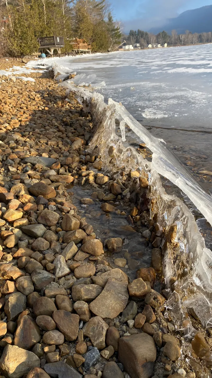 Ice on shore