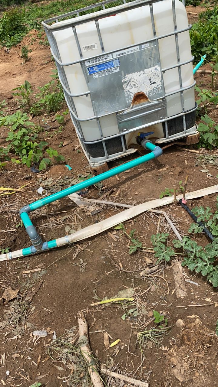 The tank stand wasn't properly placed and it collapsed as a result of the tank being filled with water.