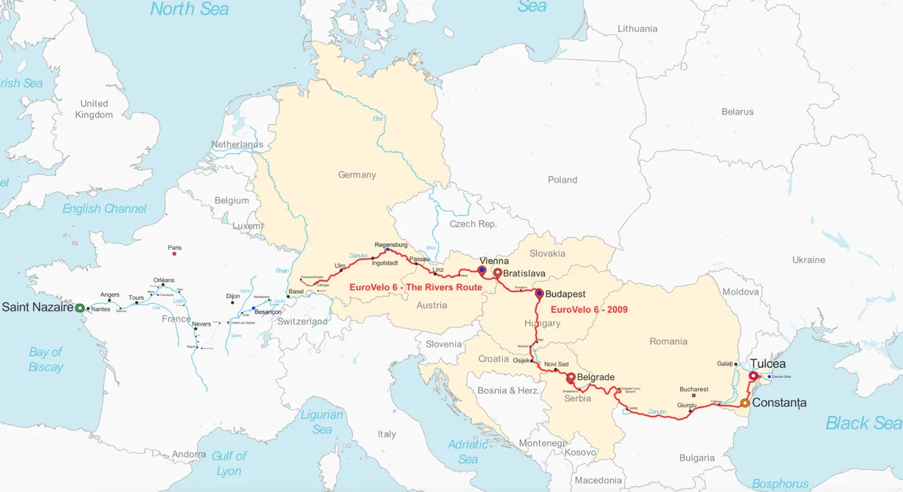 40 days on EuroVelo 6 in 2009