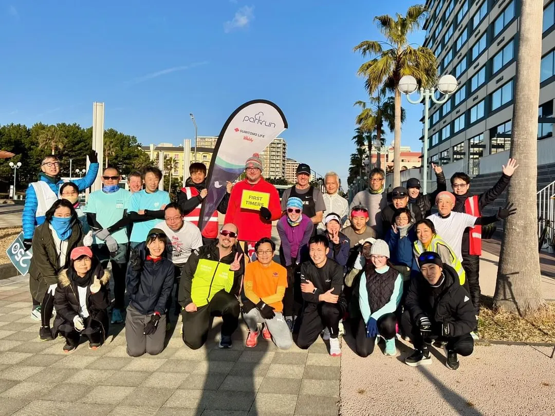 It was a great small crew, just 2 tourists, a dad and his daughter from Singapore and us from Australia. The local runners were happy and excited to meet us and swap parkrun stories. There was also a couple of expats there who now live in Tokyo who made and translations easy. Though we were doing well without them in broken English and the little bit of Japanese Caroline had studied when she was at school and had been relearning on Duolingo before our trip.