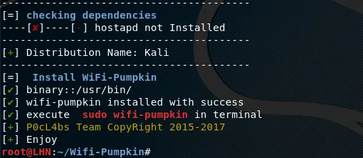 wifi pumpkin installation