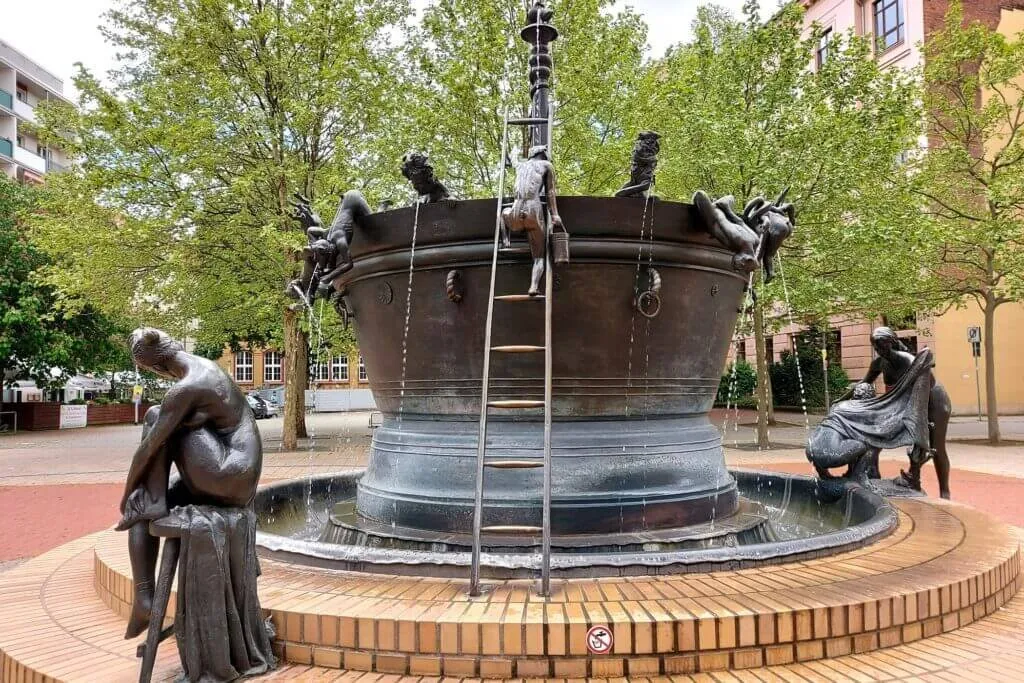 Magdeburg, Faunenbrunnen Fountain